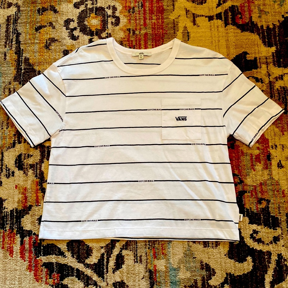 Womens cropped Vans t-shirt